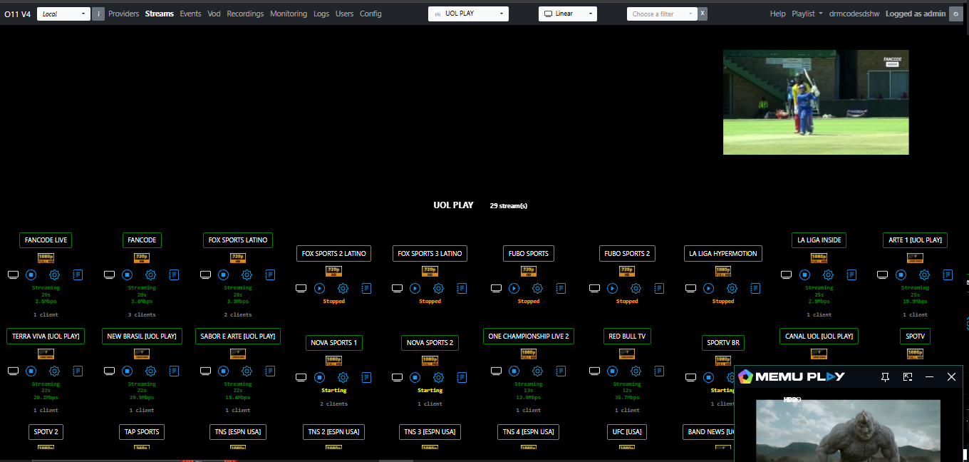 Configuração de Canais